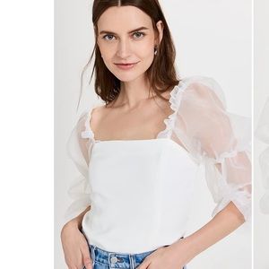 Amanda Uprichard Bria Top, White Size L
